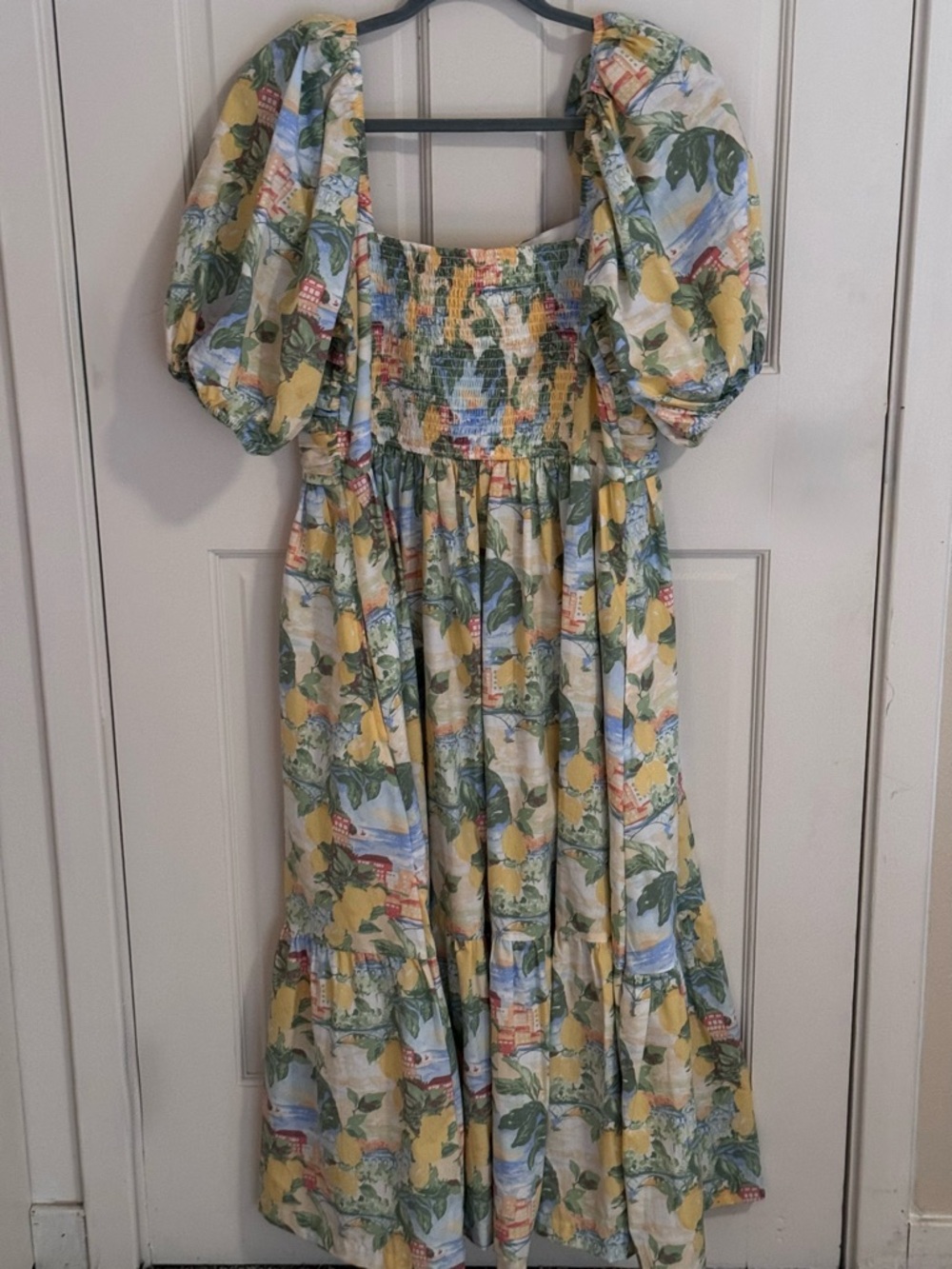 Abercrombie & Fitch EMERSON Puff Sleeve Midi Dress - Women’s “L” - Picture 6 of 15